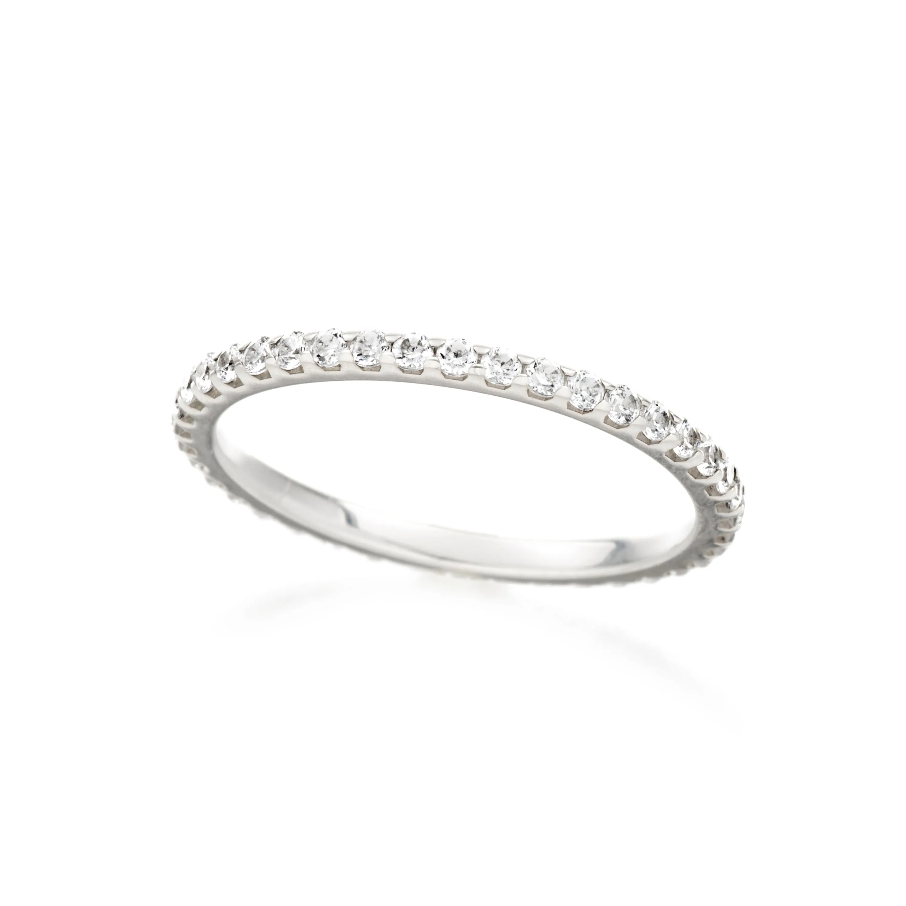 Fishtail Diamond Eternity Wedding Band