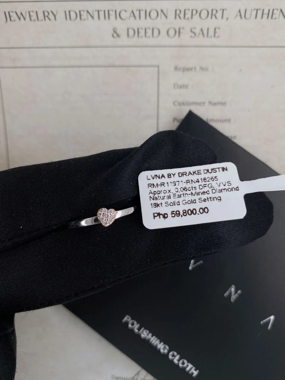 #LVNA2024 | Dainty Heart Diamond Ring 18kt
