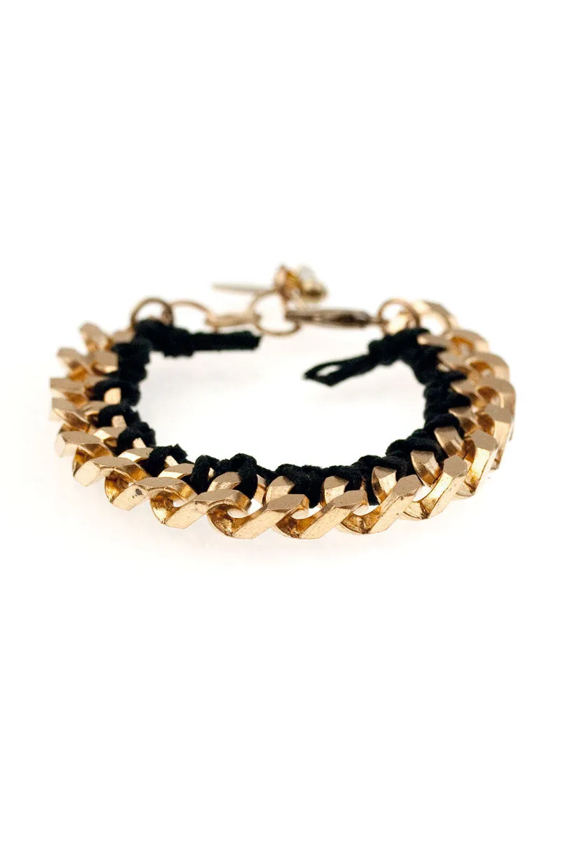 MON AMI FRIENDSHIP BRACELETS brass & suede (more colours available)