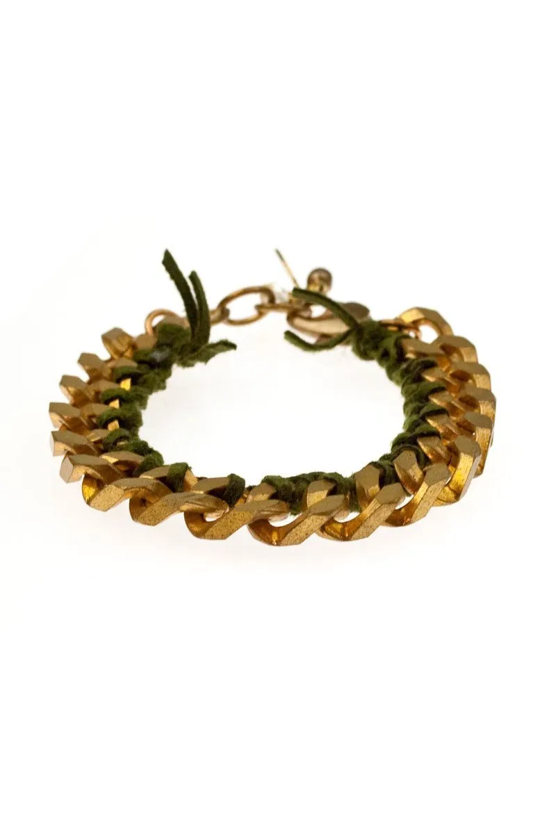 MON AMI FRIENDSHIP BRACELETS brass & suede (more colours available)