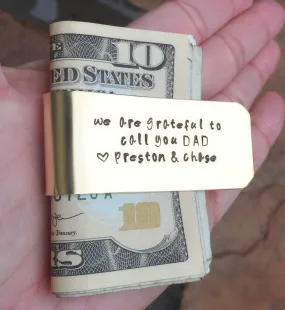 Personalized Money Clips, Father Money Clips, Christmas Gifts For Dad